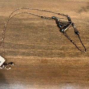 Wire Wrapped Labradorite Drape Necklace