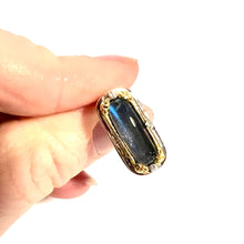 Load image into Gallery viewer, Anatoli Lapis Lazuli 18k Gold + Silver Doublet Ring - Saratoga Botanicals, LLC

