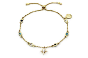 Angelic Gold Charm Crystal Bracelet - Saratoga Botanicals, LLC
