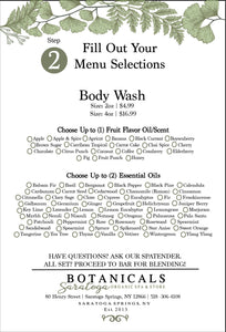 Body Wash - Custom Blend - Saratoga Botanicals, LLC