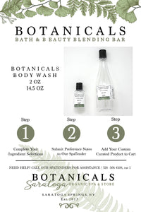 Body Wash - Custom Blend - Saratoga Botanicals, LLC