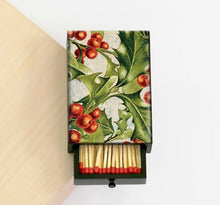 Load image into Gallery viewer, Christmas Holly Winter Holiday Wooden Matchbox - Saratoga Botanicals, LLC
