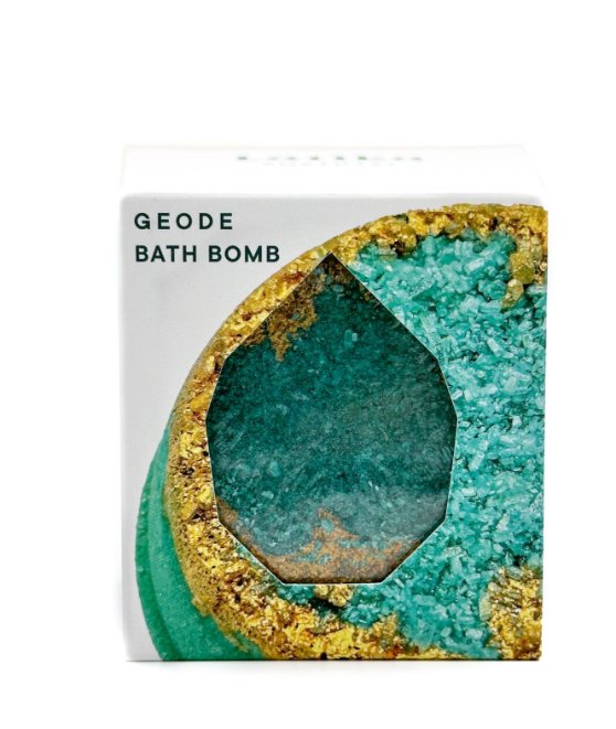 Crystal Geode Bath Bomb - Turquoise - Saratoga Botanicals, LLC