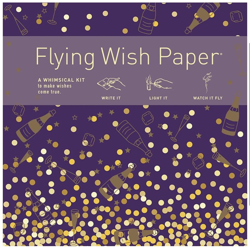 Flying Wish Paper - 50 wishes kit (New Years Special Edition) - Saratoga Botanicals, LLC
