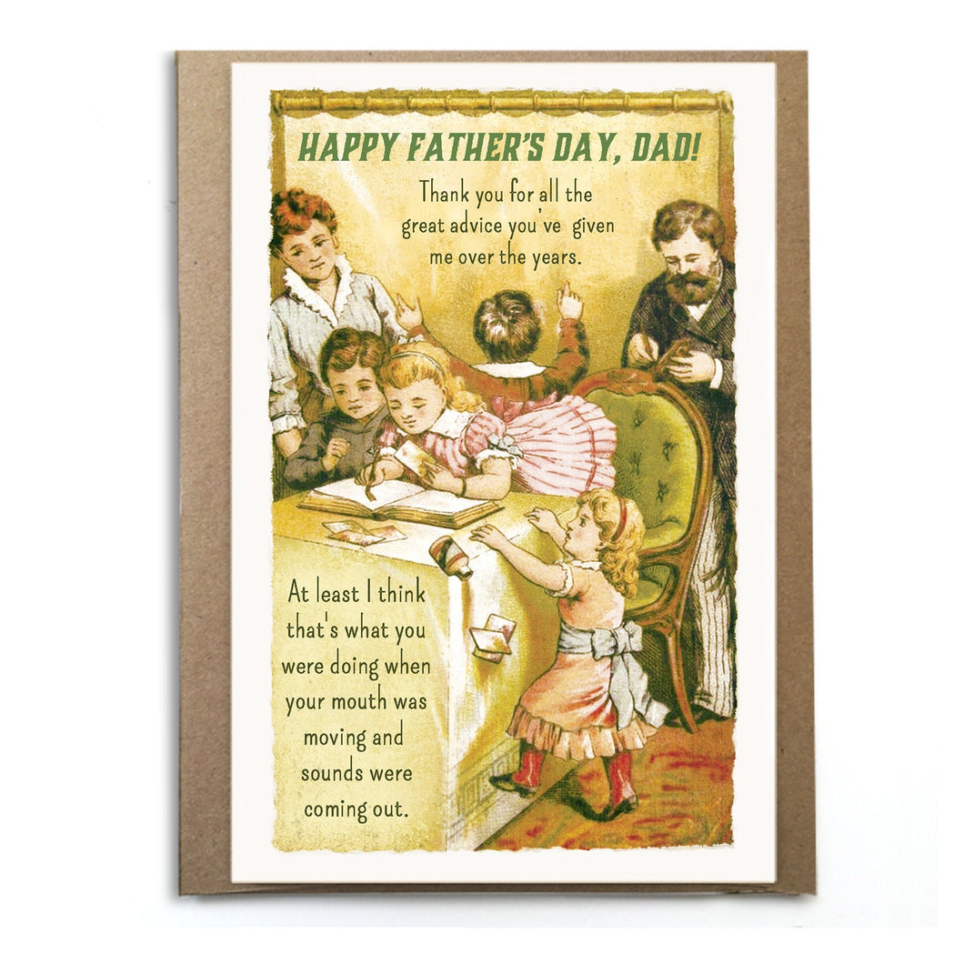 Funny Father's Day Card - Good Advice - Saratoga Botanicals, LLC