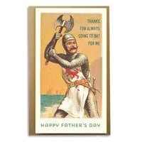 Funny Father's Day Card; Thanks for Always Going To Bat For Me - Saratoga Botanicals, LLC