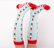 Load image into Gallery viewer, Garden Gnomes Holiday Socks (Womens 6-12/Mens 5-11) - Saratoga Botanicals, LLC
