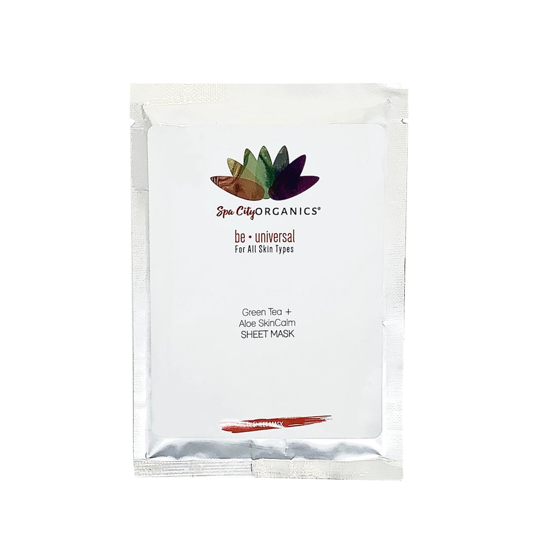 Green Tea + Aloe SkinCalm Sheet Mask - Saratoga Botanicals, LLC