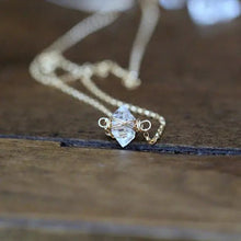 Load image into Gallery viewer, Herkimer Diamond Caged Necklace - 14k Gold Fill (Multiple Lengths) - Saratoga Botanicals, LLC
