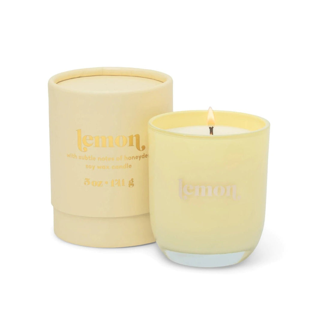 Petite 5 oz Candle - Lemon - Saratoga Botanicals, LLC