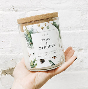 Pine & Cypress Candle | LEIF - Saratoga Botanicals, LLC
