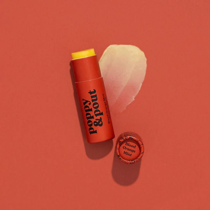 Poppy & Pout Blood Orange Mint Lip Balm - Saratoga Botanicals, LLC