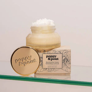 Poppy & Pout Marshmallow Creme Lip Scrub - Saratoga Botanicals, LLC