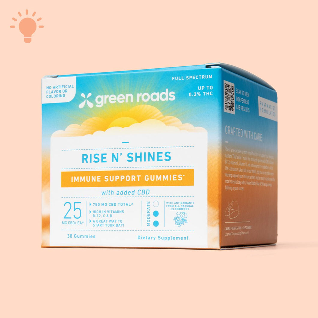 Rise N' Shine Immune Support Gummies -750mg - Saratoga Botanicals, LLC