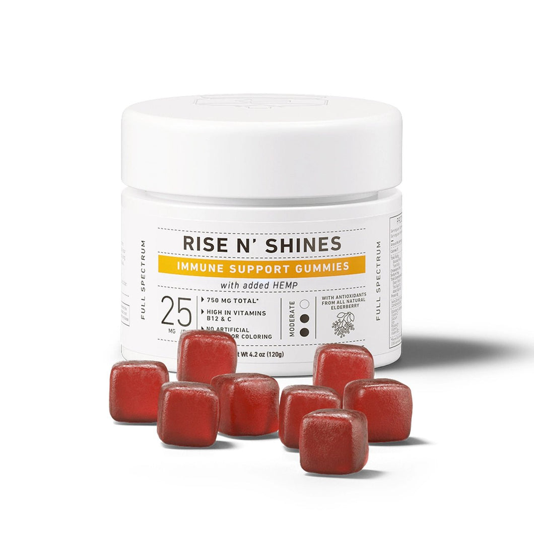 Rise N' Shines Immune Support Gummies (30ct) - 750mg - Saratoga Botanicals, LLC
