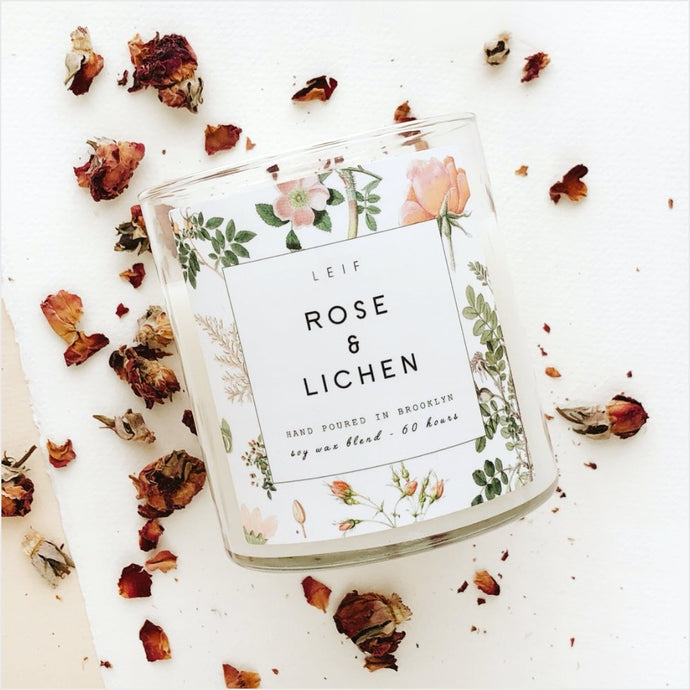 Rose & Lichen Candle | LEIF - Saratoga Botanicals, LLC