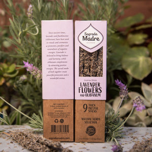Sagrada Madre Lavender Flowers and Olibanum Incense Sticks - Saratoga Botanicals, LLC