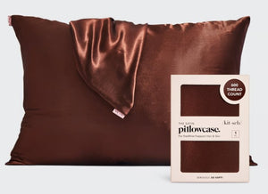 Satin Pillowcase - Chocolate - Saratoga Botanicals, LLC