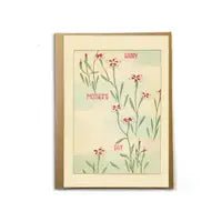 Sweet and Simple Mother's Day Card; Vintage Japanese Print - Saratoga Botanicals, LLC